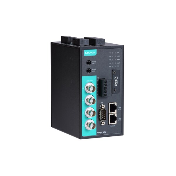 4-Channel H.264/Mjpeg Indst VideoEncoder, 2 10/100/1000Baset, VPrt 464-T